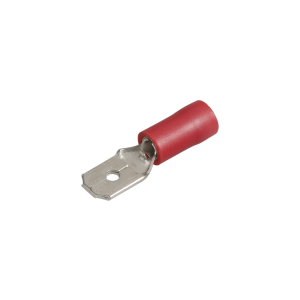Red Fully Insulated 6.3mm Female Blade Crimp Terminal (Pack Of 100)