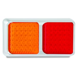 LED 12-24V Combination Tailight With Chrome Housing (190 X 100 X 28mm) 