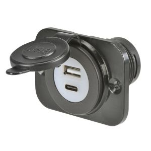 NARVA HEAVY DUTY FLUSH MOUNT USB A/USB C SOCKET (PACK OF 25)