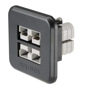 Narva Dual Flush Mount 50 Amp Anderson Connector Housing (Blister Pack of 1)