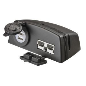 Narva Surface Mount Twin 50 Amp Connector/Dual USB Socket (Blister Pack of 1)