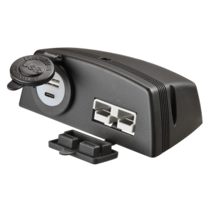NARVA HEAVY DUTY SURFACE MOUNT DUAL USB A/USB C TWIN 50 AMP ANDERSON SOCKET (BLISTER PACK OF 1)