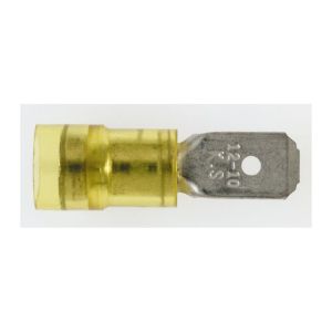 Hella Yellow Polycarbonate Male Blade Crimp Terminal (Blister Pack Of 10)