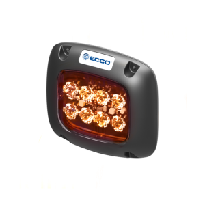 ECCO 12-24V AMBER LED BUS WARNING LIGHT (130 X 118 X 21.5mm)