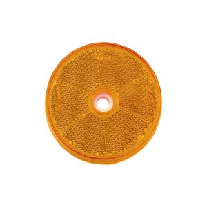 Narva 60mm Round Amber Reflector With Central Fixing Hole (Min Buy Qty Of 50)