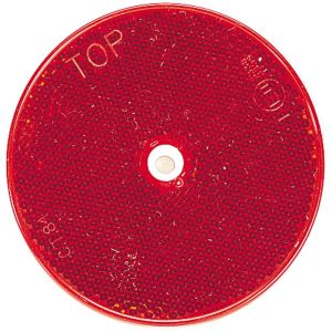 Narva 80mm Red Reflector With Central Fixing Hole (Min Buy Qty Of 50)