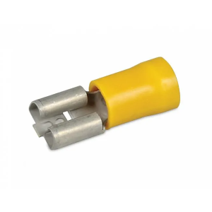 Hella Yellow 6.3mm Female Spade Crimp Terminal (Pack Of 100)