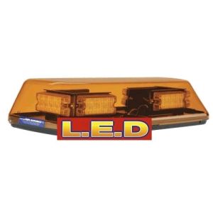 Narva 12-24V Amber Euromax LED 6 Quad Flash Strobes Mini Light Bar Flange Base