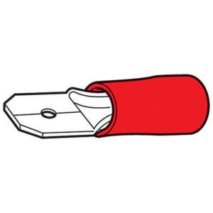 Hella Red Male Blade Crimp Terminal (Pack Of 100)