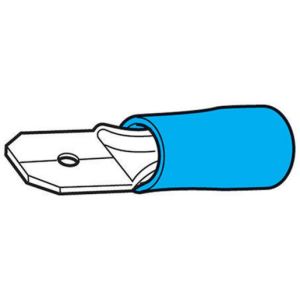 Hella Blue Male Blade Crimp Terminal (Pack Of 100)