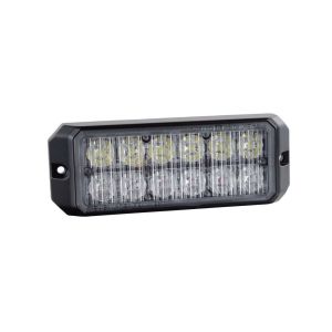 Narva 12-24V Low Profile High Powered Amber/White LED Warning Light With Multiple Flash Patterns (132 X 49 X 19mm)