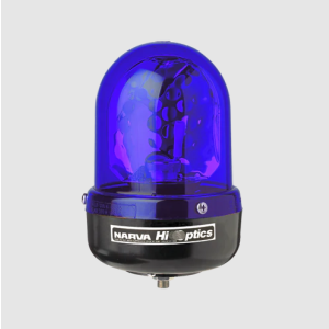 Narva 12/24V Blue Hi Optics Baby Single Bolt Rotating Beacon