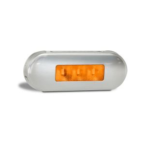 LED 12-24V Amber Side Marker Light With Stainless Steel Bezel (Blister Pack Of 1) 