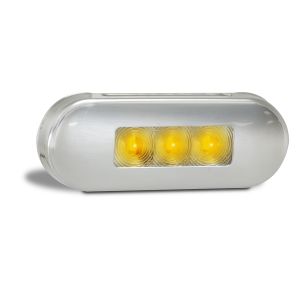 LED 12-24V Amber Side Marker Light With Stainless Steel Bezel (Blister Pack Of 1) 