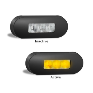 LED 12-24V Amber Side Marker Light With Black Bezel (Blister Pack Of 1) 