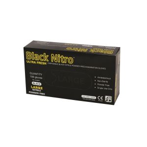 Black Nitro Extra Large Oil Resistant Disposable Gloves (Pack Of 100) 