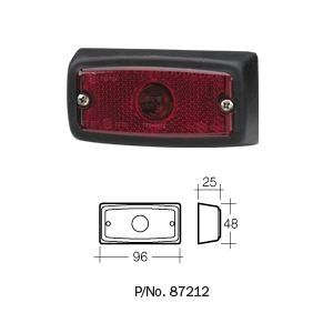 Narva Red Rear End Outline Marker Lamp With Rubber Boot (96X48X25mm)