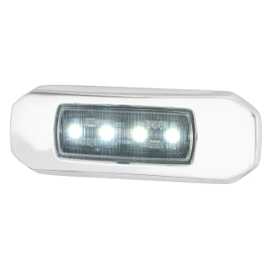 NARVA 9-33V WHITE LED COURTESY LIGHT WITH WHITE BEZEL