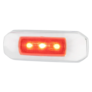 NARVA 9-33V RED/WHITE LED COURTESY LIGHT WITH WHITE BEZEL