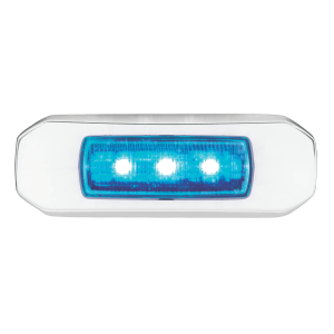 NARVA 9-33V BLUE/WHITE LED COURTESY LIGHT WITH WHITE BEZEL