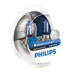 Philips Diamond Vision 12V 51W 5000K HB4 QH Globe (Blister Pack Of 2) 