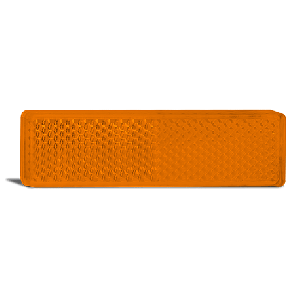 LED 90mm X 20mm Amber Self Adhesive Reflector (Blister Pack Of 2) 