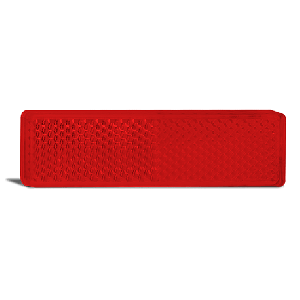 LED 90mm X 20mm Red Self Adhesive Reflector (Blister Pack Of 2) 