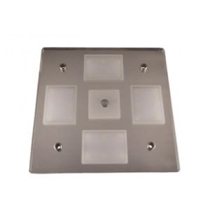 Q-LED 9-16V Euro Square Ceiling Light With On/Off Touch Switch, Night Light & Dimming Function (195 X 195 X 10mm)