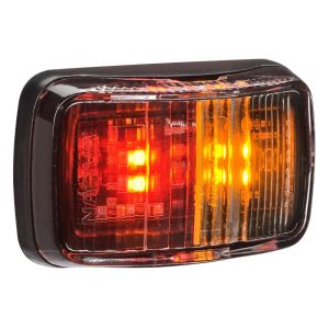 Narva 12V Red/Amber LED Side Marker Light With Clear Lens (57 X 35 X 21mm) 