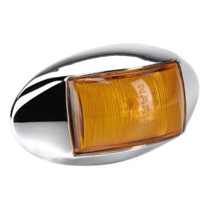 Narva 10-33V Amber LED Marker Light With Chrome Housing (90 X 45 X 26mm)