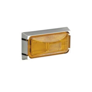 Narva Trucklite 24V Amber Sealed Indicator Lamp Kit Chrome Base (74X38X11.5mm)