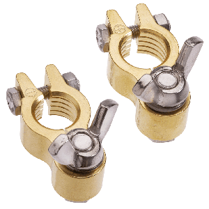 Projecta Positive Forged Brass Heavy Duty Wingnut Style Battery Terminal (Blister Pack Of 1) 