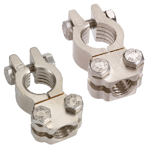Projecta Satin Forged Positive Saddle Style Battery Terminal (Blister Pack Of 1) 