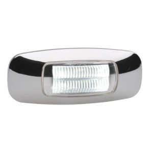 Narva 9-33V White LED Front End Outline Marker Light With Chrome Cover (Blister Pack Of 1) 