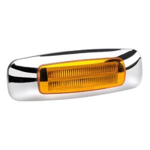 Narva 9-33V Amber LED Marker Light With Chrome Cover (Blister Pack Of 1) 