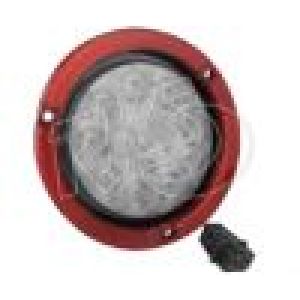 LED 12V Reverse Light With Red Reflector Flange (139 X 21mm Round)