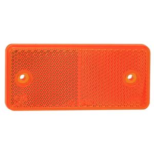 LED Self Adehise Amber  Reflector With 2 Mounting Holes (94 X 44 X 8mm)  -  (Pack Of 100) 