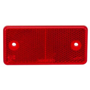 LED Self Adhesive Red Reflector With 2 Mounting Holes (94 X 44 X 8mm) - (Pack Of 100) 
