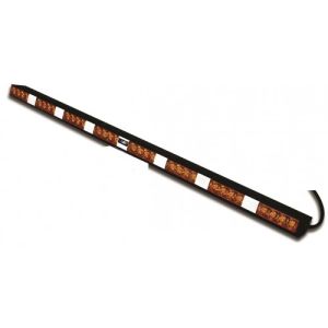 Q-LED 12-24V Amber 8 Module Warning Light With 8 Flash Patterns (1040 X 63 X 37mm) 