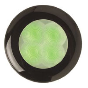 Hella 10-33V Round Green LED Courtesy Light