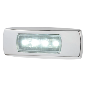 NARVA 9-33V WHITE LED FRONT END OUTLINE MARKER LIGHT WITH CHROME COVER (PACK OF 10)
