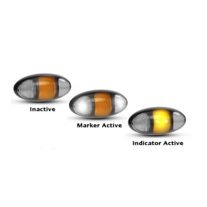 LED 12-24V White Front End Outline Marker/ Indicator Light (Blister Pack Of 1) 