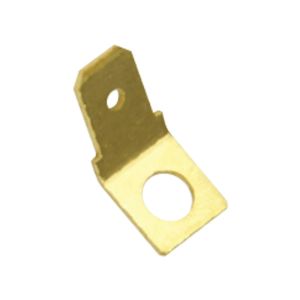 Quikcrimp 6.3mm (4mm Hole) 45 Degree Quick Connect Tab (Pack Of 100) 