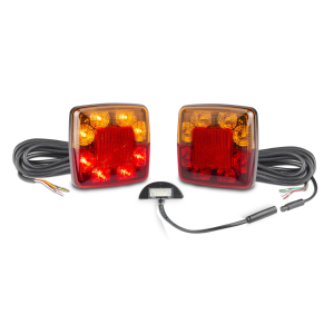 LED 12V Combination Tailight Set With Number Plate Light & 10m Tinned Cable (Blister Pack) 