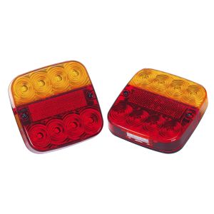 LED 12V Combination Tailight Kit (1 Light With Number Plate Light) (Blister Pack Of 2) 