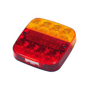 LED 12-24V Combination Tailight With Number Plate Light (107 X 107 X 23mm) 