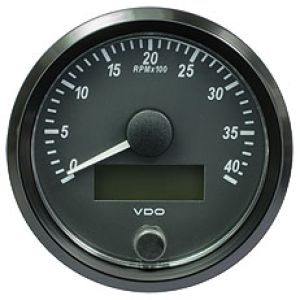 VDO 12-24V 80mm 4000 RPM TACHOURMETER