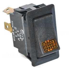 Cole Hersee SPST On/Off 24V Amber Illuminated Rocker Switch