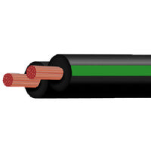 TYCAB 3mm BLACK/GREEN FIGURE 8 CABLE (100M ROLL)