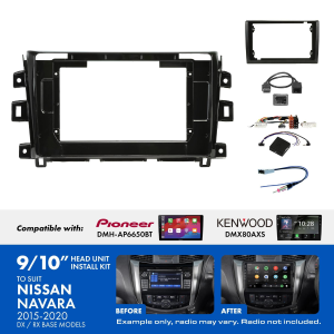 AERPRO 9" - 10" INSTALLATION KIT TO SUIT NISSAN NAVARA